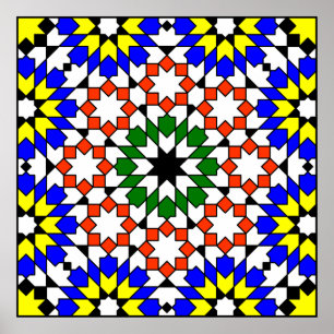 Islamiska geometriska mönster Poster