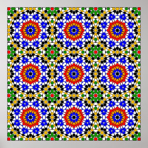 Islamiska geometriska mönster Poster