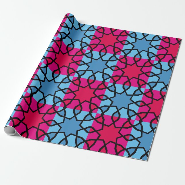 Islamiska geometriska motiv, som är mycket niceabs presentpapper (Utrullad)