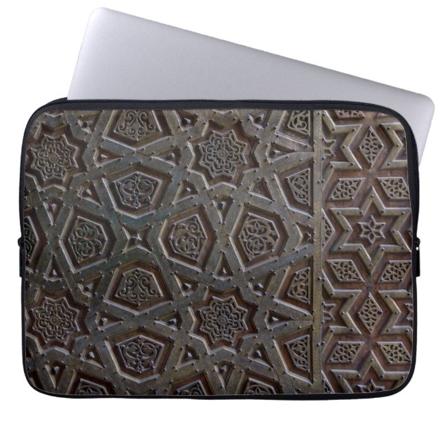 Islamiska Mönster Ceramic Tile Laptop Fodral (Framsidan)