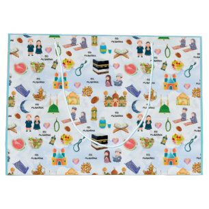 Islamiska presentpåsar Eid Mubarak Muslim Pojke