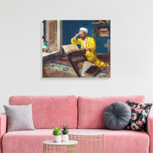 Islamiska teologian med Quran Osman Hamdi Bey Canvastryck