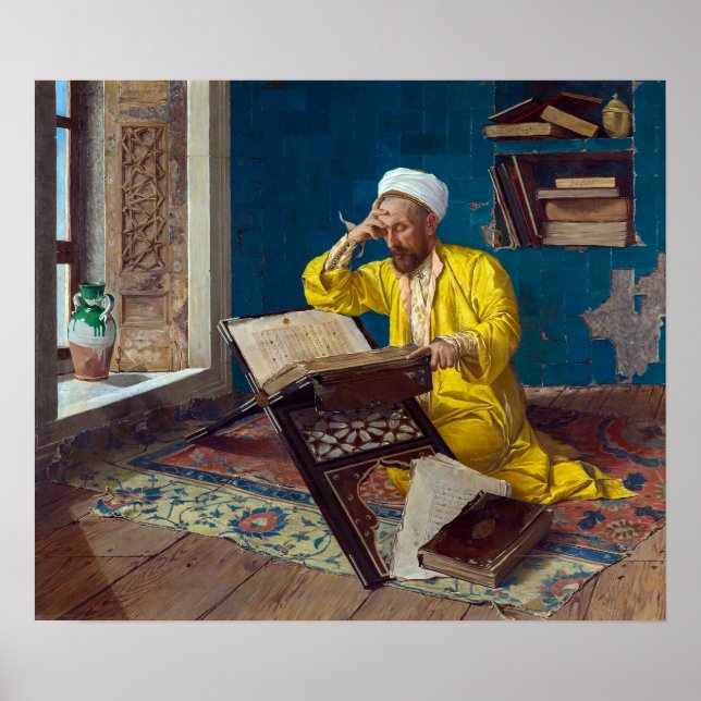 Islamiska teologian med Quran | Osman Hamdi Bey | Poster (Framsidan)