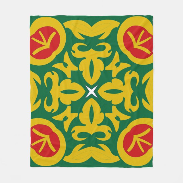 Islamiska traditionella Mönster. Bandana-utskrifts Fleecefilt (Framsidan)