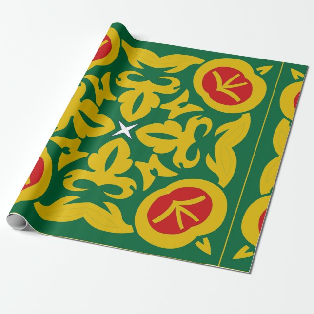 Islamiska traditionella Mönster. Bandana-utskrifts Presentpapper (Utrullad)