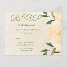 Islamiskt bröllop RSVP-kort | Matchande Nikah-inbj