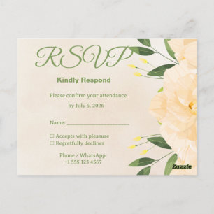 Islamiskt bröllop RSVP-kort Matchande Nikah-inbj Vykort