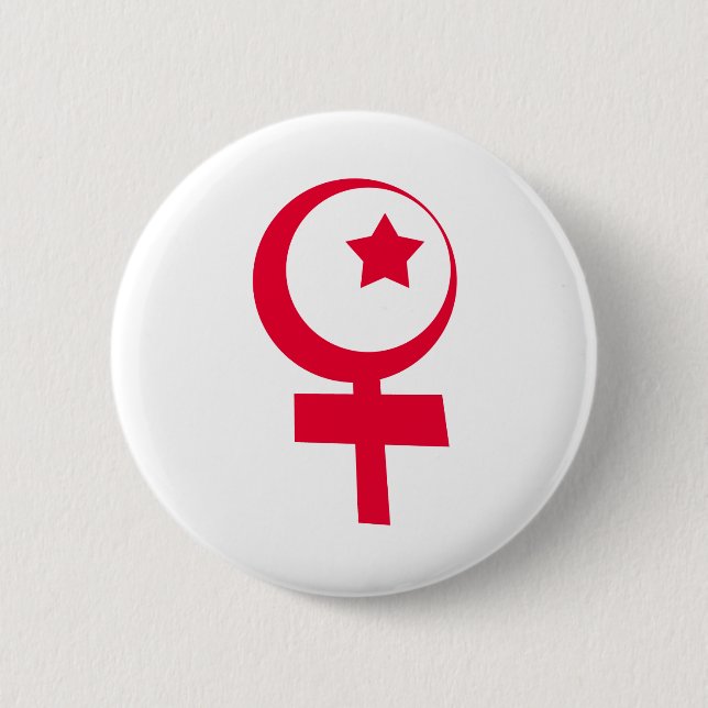 Islamiskt feminismsymbol knapp (Framsida)