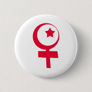 Islamiskt feminismsymbol knapp