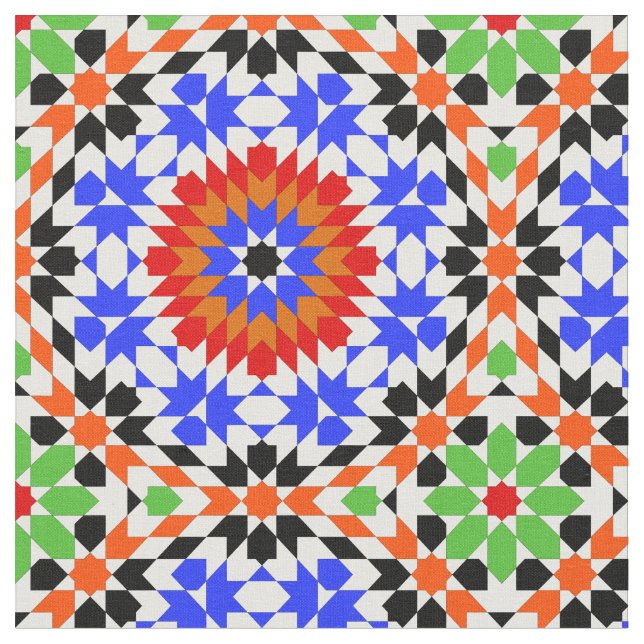 Islamiskt geometriskt mönster tyg (Närbild)