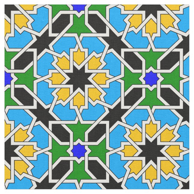 Islamiskt geometriskt mönster tyg (Närbild)