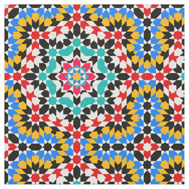 Islamiskt geometriskt mönster tyg (Närbild)