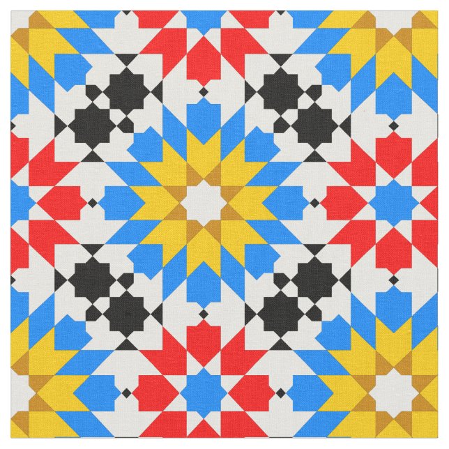 Islamiskt geometriskt mönster tyg (Närbild)