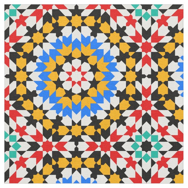 Islamiskt geometriskt mönster tyg (Närbild)