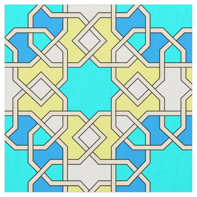 Islamiskt geometriskt mönster tyg (Närbild)