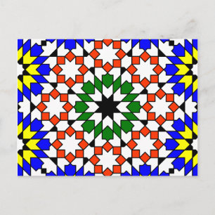 islamiskt geometriskt mönster vykort