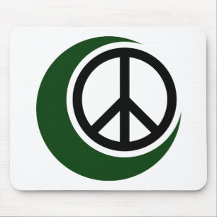 Islamiskt Muslimsymbol med fredsteckenet Musmatta