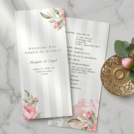 Islamiskt Nikah-program | Grå randig peonblomma Program