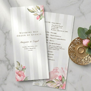 Islamiskt Nikah-program Grå randig peonblomma Program