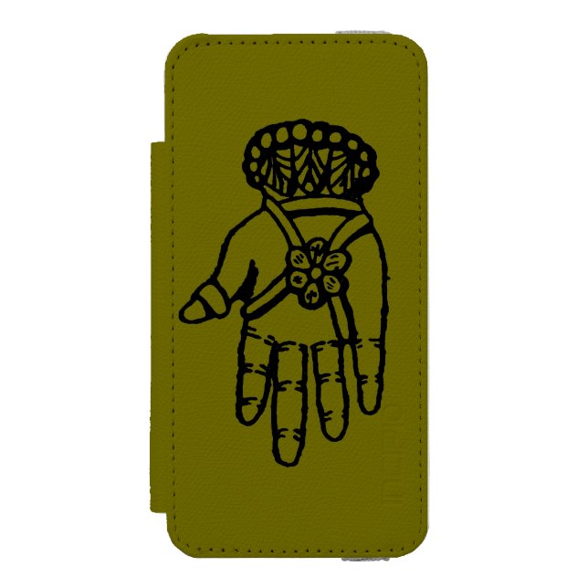 Islamiskt symbol: Hamsa Incipio iPhone Wallet Skal (Folio Framsidan)