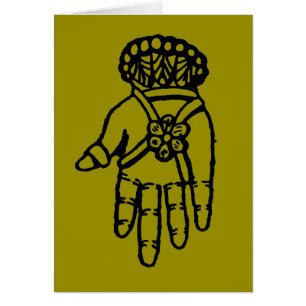 Islamiskt symbol: Hamsa OBS Kort