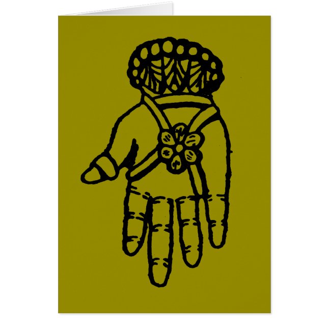 Islamiskt symbol: Hamsa OBS Kort (Framsidan)