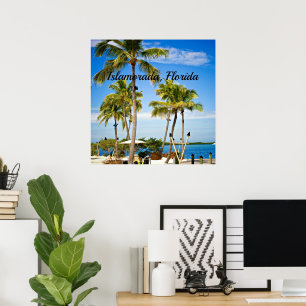 Islamorada, Florida Handflatan Träd Poster
