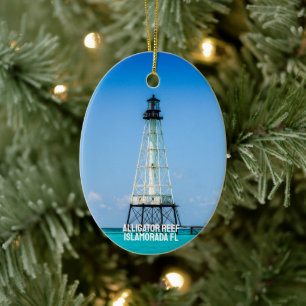 Islamorada Florida Lighthouse Julgransprydnad Keramik