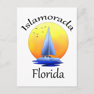 Islamorada Florida Nycklar Sailing Vykort