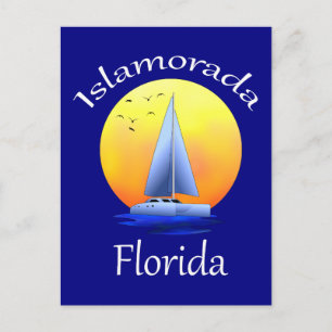 Islamorada Florida Nycklar Sailing Vykort