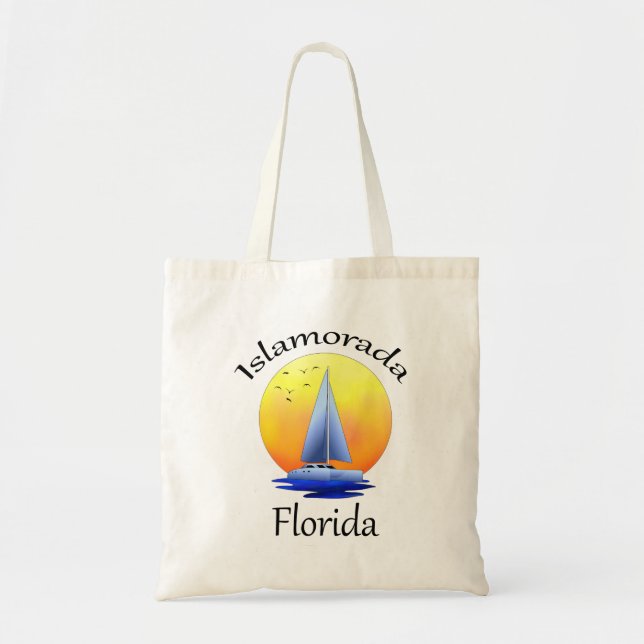 Islamorada Florida Nycklar Segling Tygkasse (Framsidan)