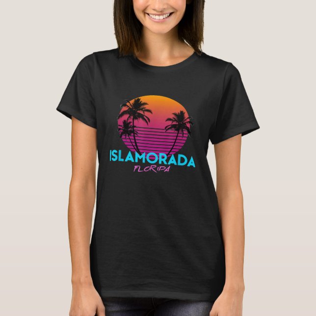 Islamorada Florida Retro 80s T Shirt (Framsida)