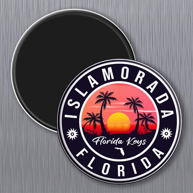Islamorada Florida Retro Sunset Beach Souvenirs Magnet (Skapare uppladdad)