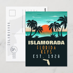 Islamorada Florida Retro Sunset Beach Souvenirs Vykort