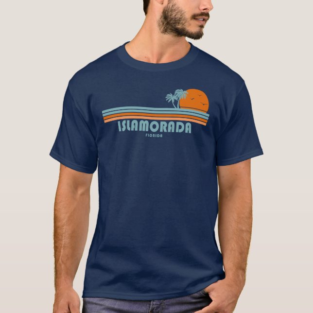 Islamorada Florida Sol Handflatan Träd T Shirt (Framsida)