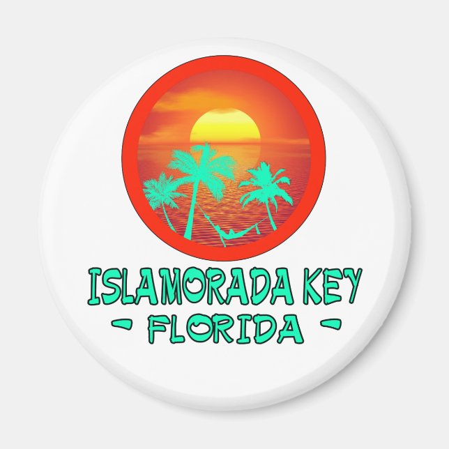 ISLAMORADA NYCKEL FL TROPICAL DESTINATION MAGNET (Framsidan)