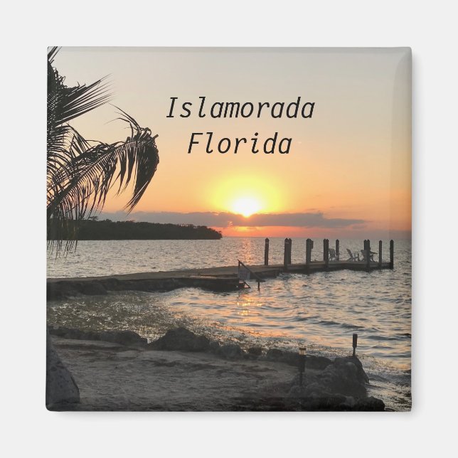 Islamorada Sunset, Florida Nycklar, Florida Magnet (Framsidan)