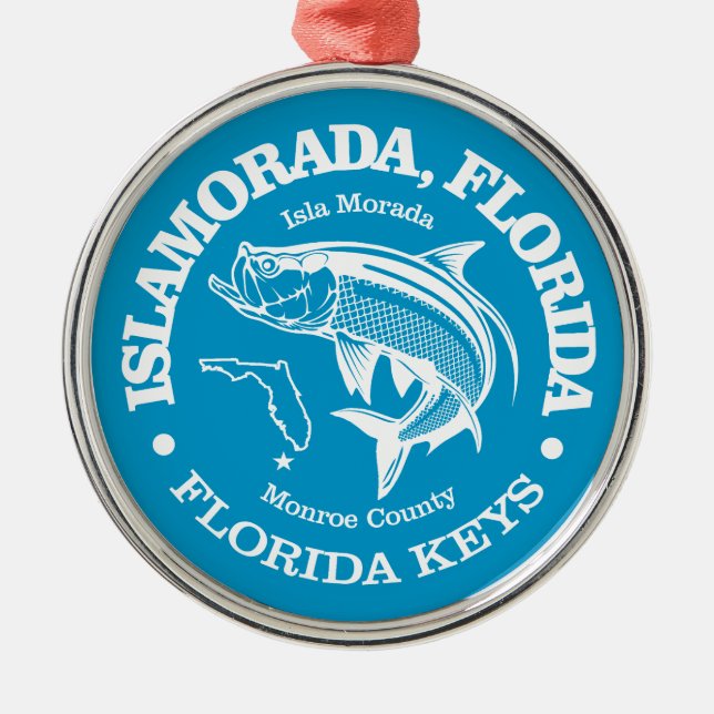 Islamorada (tarpon) julgransprydnad metall (Framsidan)