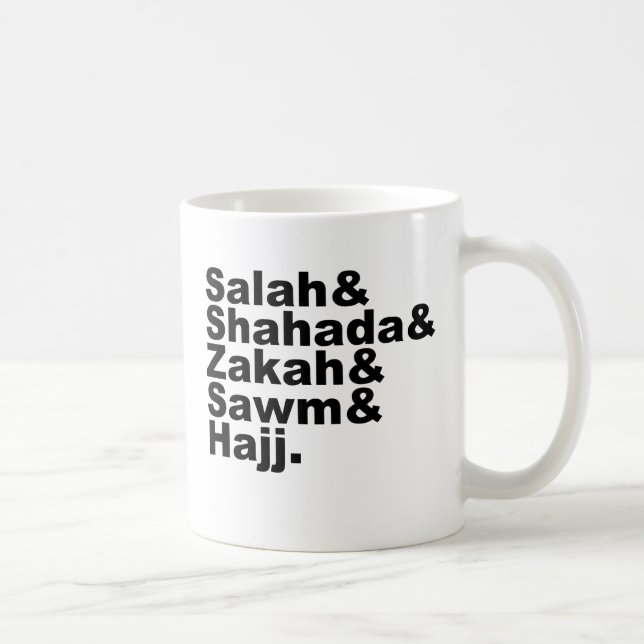 Islams fem pelare| Muslimska böner Kaffemugg (Höger)