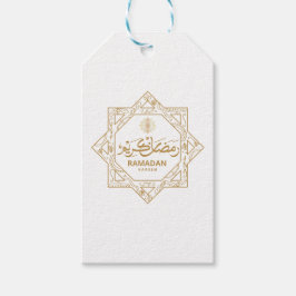 Islamsk dekoration Ramadan Kareem Presentetikett