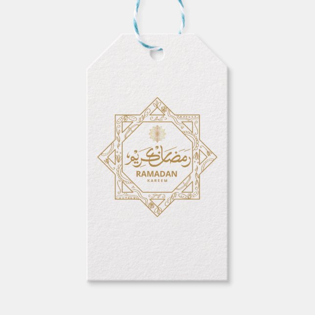 Islamsk dekoration Ramadan Kareem Presentetikett (Framsidan)