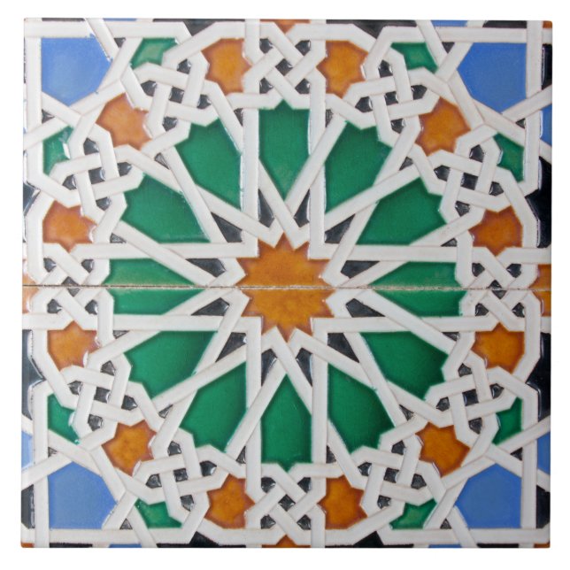 Islamsk mosaik kakelplatta (Framsidan)
