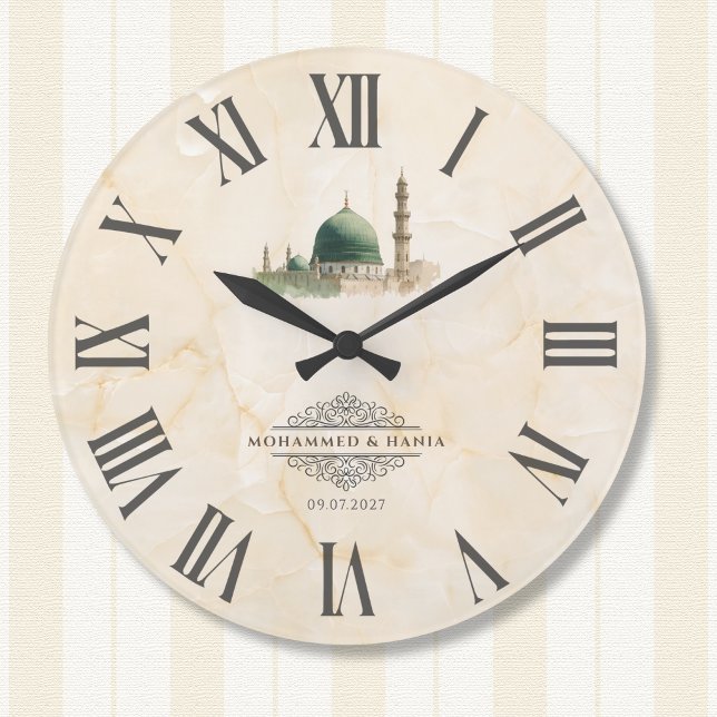 Islamsk Nikah-gåva | Masjid An-Nabawi Namn & Datum Stor Klocka (Skapare uppladdad)