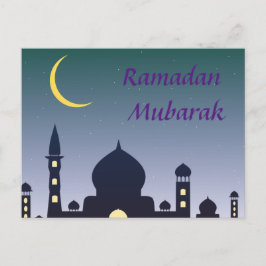 Islamska halvmånen Ramadan Kareem Fasta Moské Vykort