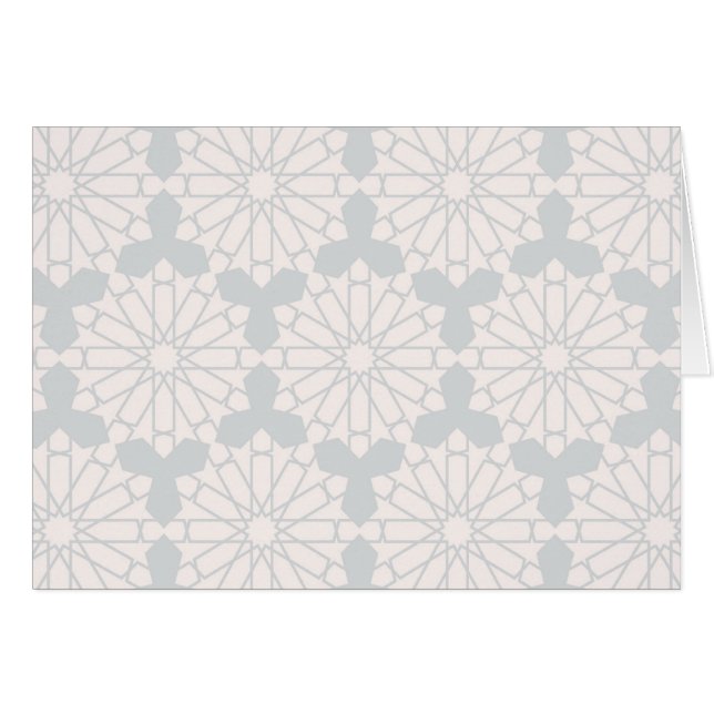 Islamskt geometriskt mönster hälsningskort (Framsidan Horizontal)