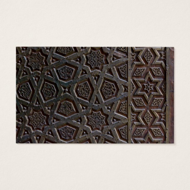 Islamskt geometriskt mönster visitkort (Framsida)