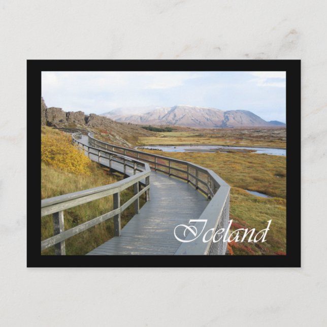 Island, Þingvellir nationalpark Vykort (Framsida)