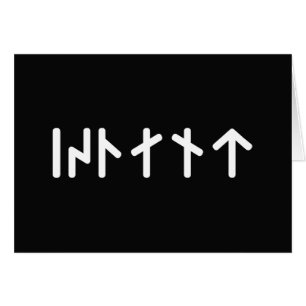 Island ᛁᛋᛚᛅᚾᛏ ~ Yngre Futhark-runor Hälsningskort