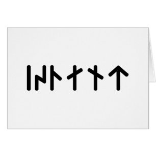 Island ᛁᛋᛚᛅᚾᛏ ~ Yngre Futhark-runor Hälsningskort