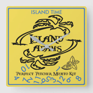 Island Adam Island Time Wall Clock Fyrkantig Klocka